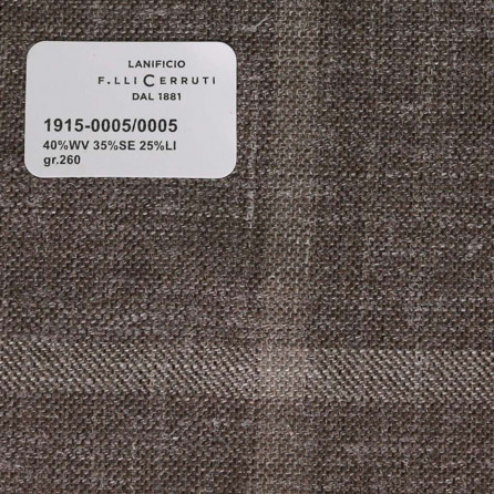 1915-0005-0005 Cerruti Lanificio - Vải Suit 100% Wool - Xám Caro